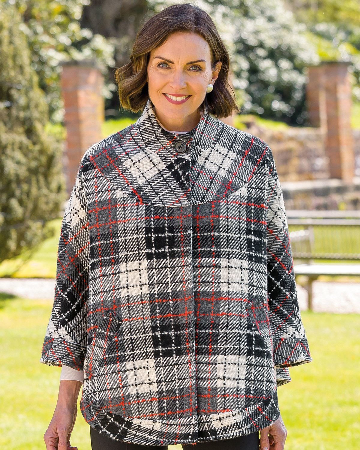 Womens tweed sale cape